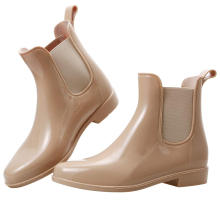 Easy On Bright Skin Color Ankle Shoes Botines Mujer Women Waterproof Non-Slip Garden Rain Boots